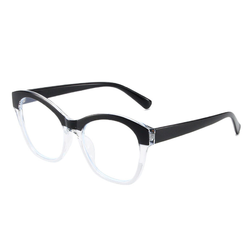 Lenee Cat Eye Black Clear Glasses