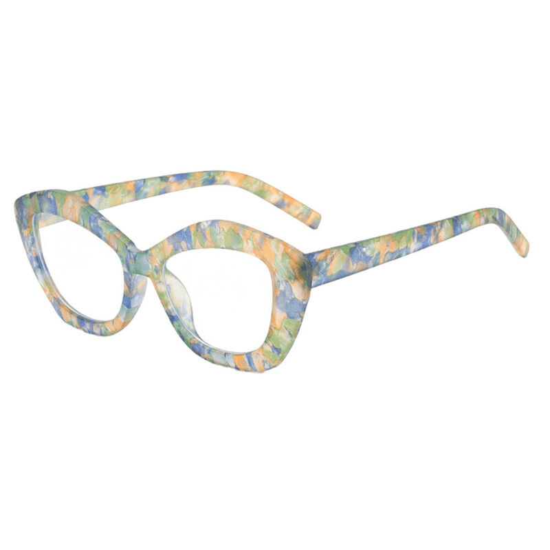 Motley Cat Eye Blue Glasses