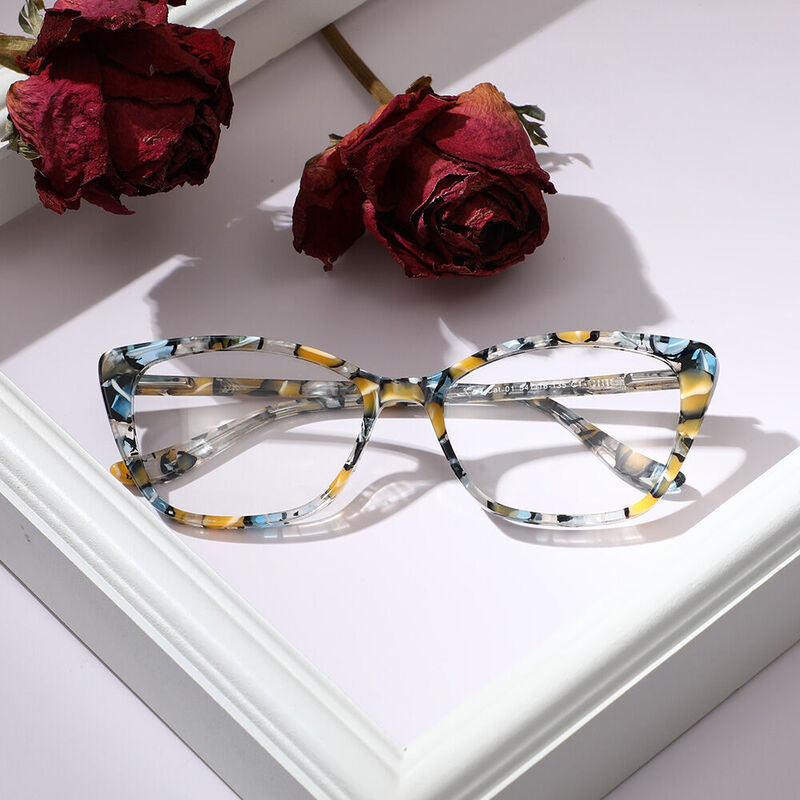 Peggy Cat Eye Orange Glasses