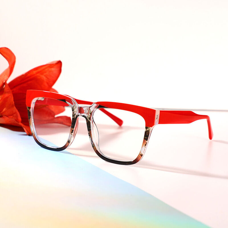 Romeo Square Red Glasses
