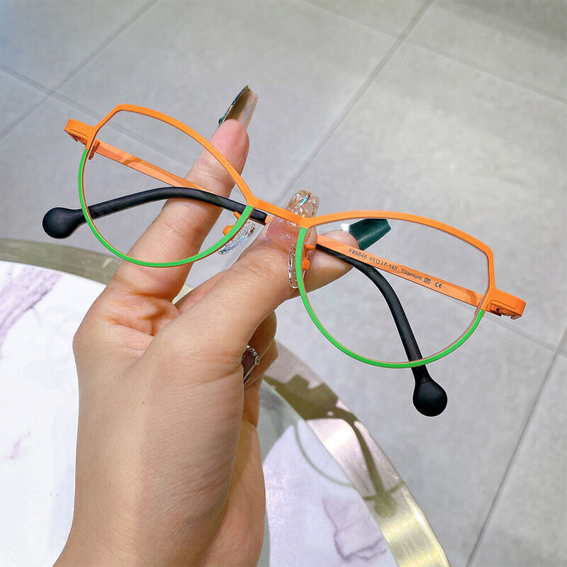 Newman Cat Eye Orange Glasses