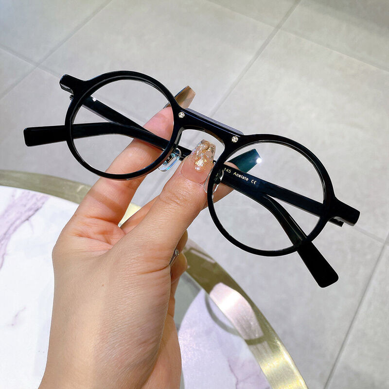 Barrie Round Black Glasses