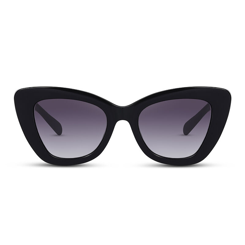 Honeymoon Cat Eye Black/Grey Gradient Sunglasses