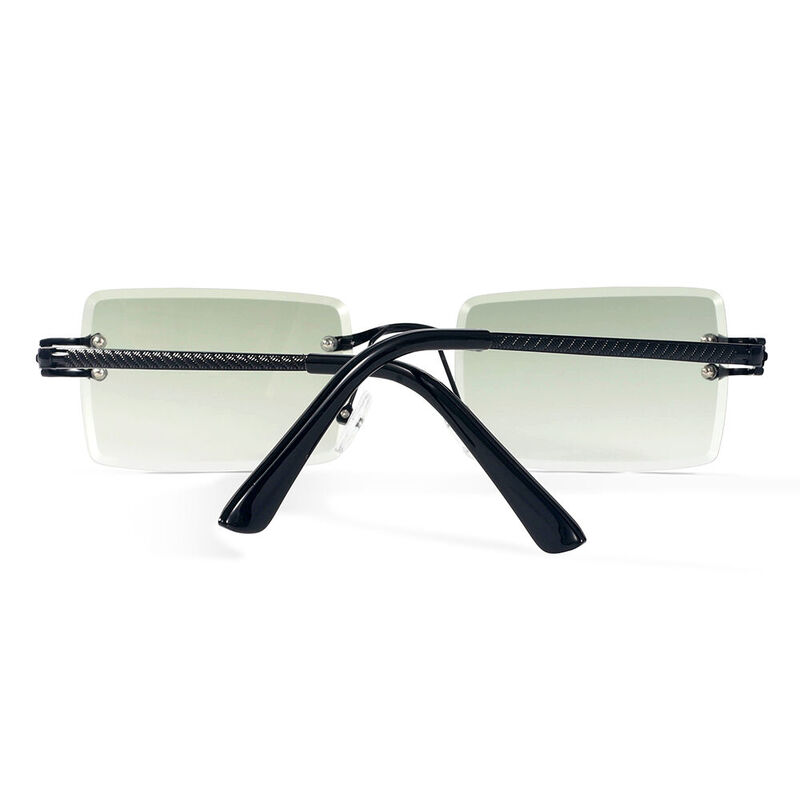 Hue Fantasy Rectangle Green Gradient Sunglasses