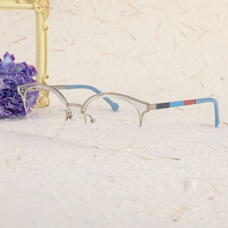 Naomi Browline Gray Glasses