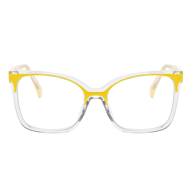 Aubrey Cat Eye Yellow Glasses