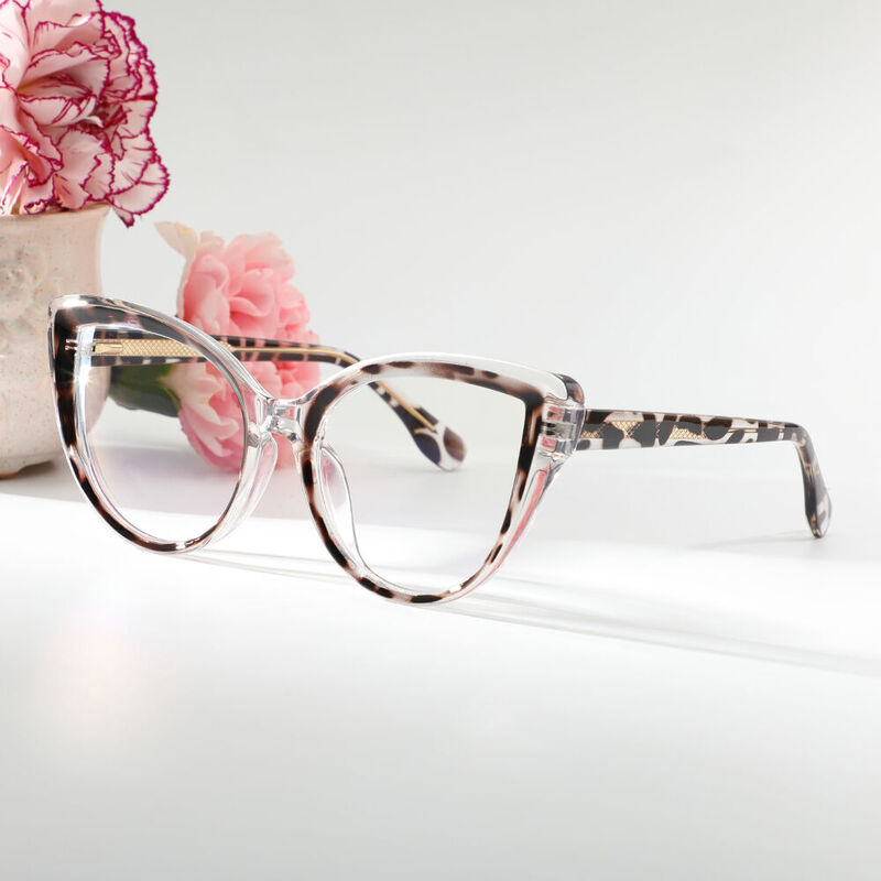 Prudence Cat Eye Leopard Glasses