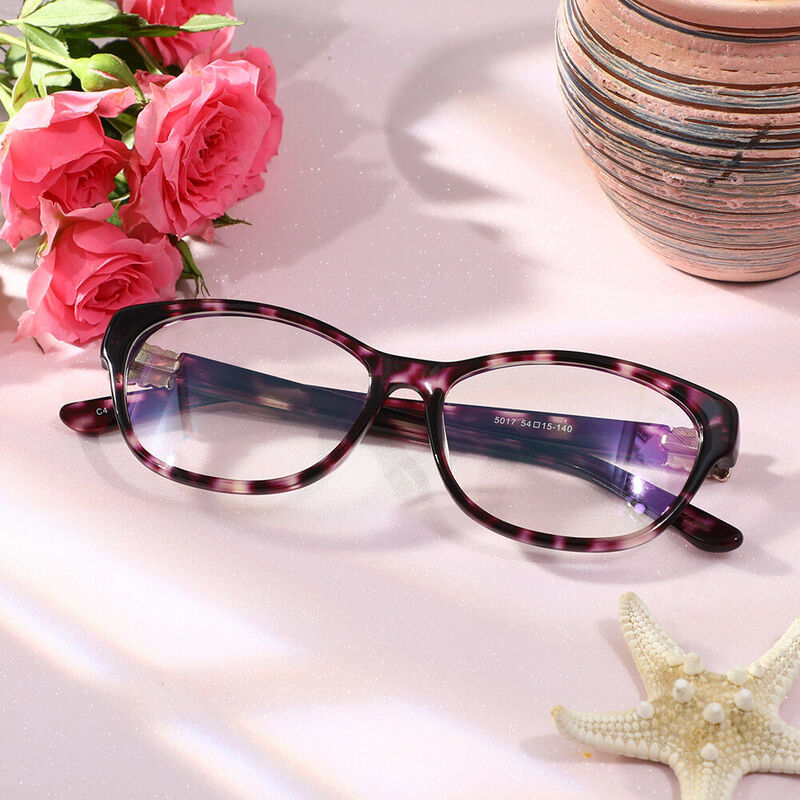 Wollast Rectangle Purple Glasses