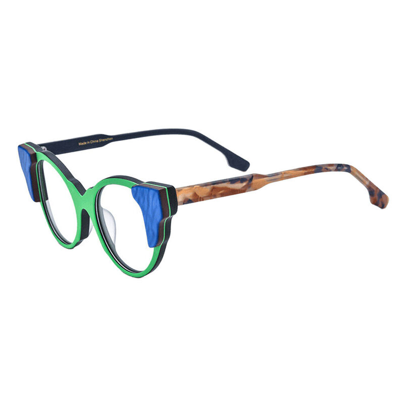Occhiali da Vista Marronee Cat Eye Verde