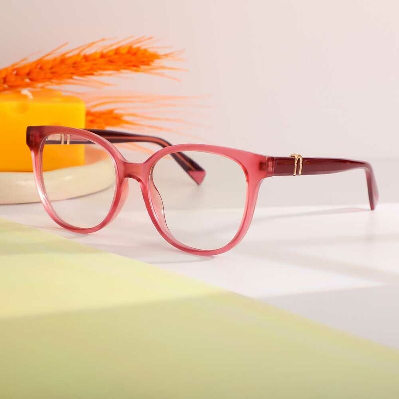 Lillian Round Purple Glasses