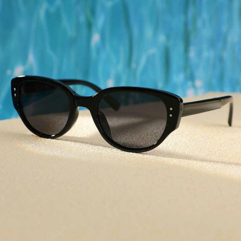 Lorraine Cat Eye Black Sunglasses
