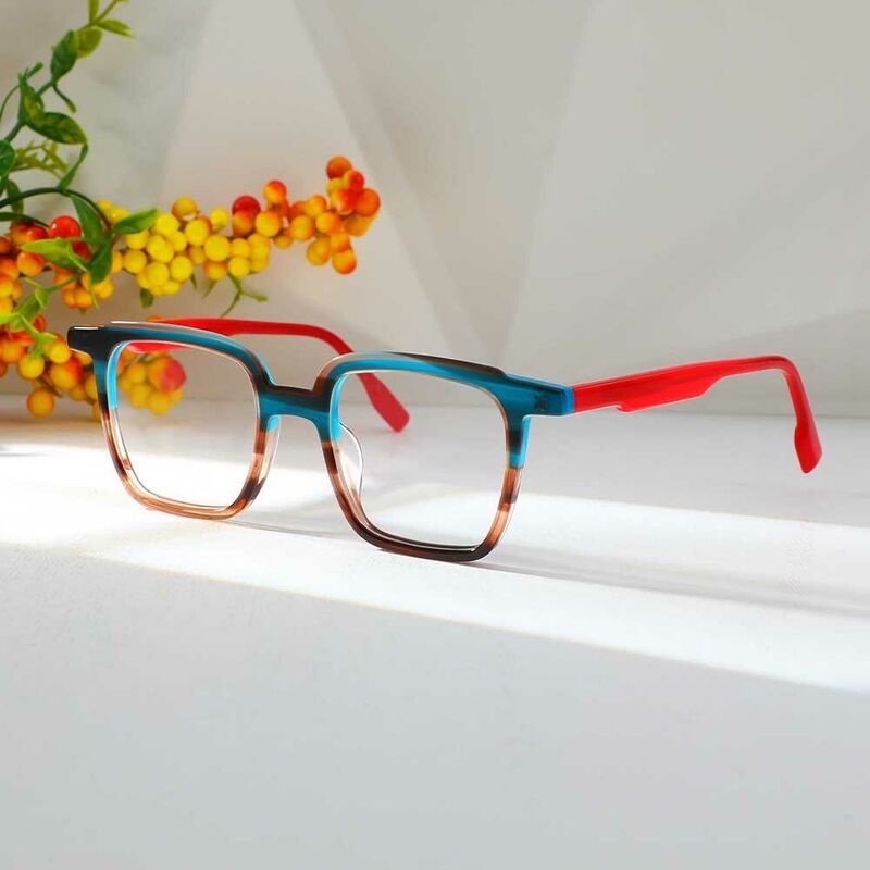 Annabelle Quadratische Blaue Brille