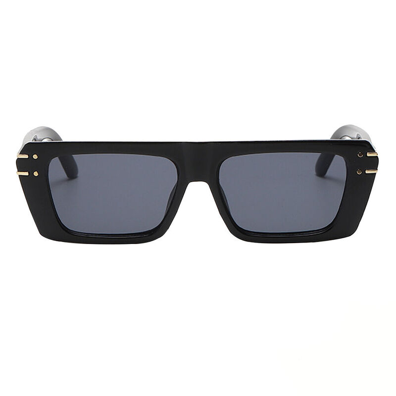 Aspa Rectangle Black Sunglasses