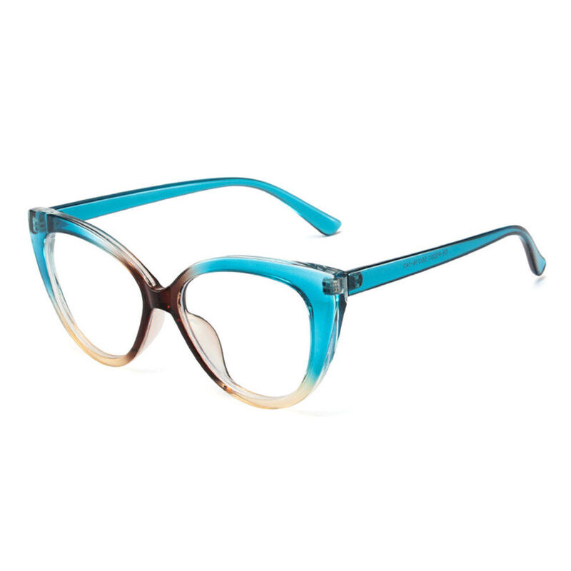 Grote Cat Eye Blue Glasses