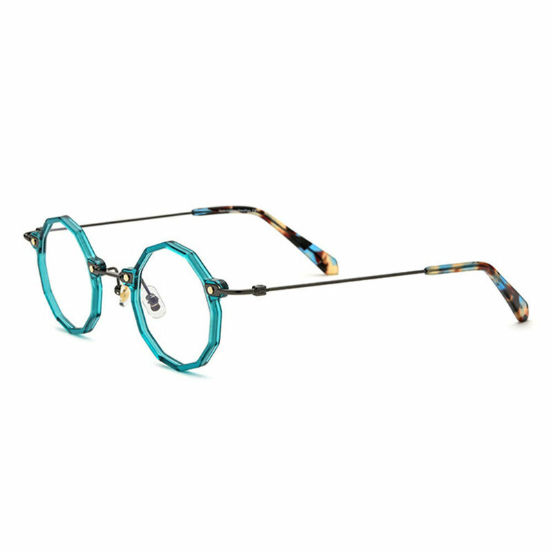 Tobias Geometric Blue Glasses
