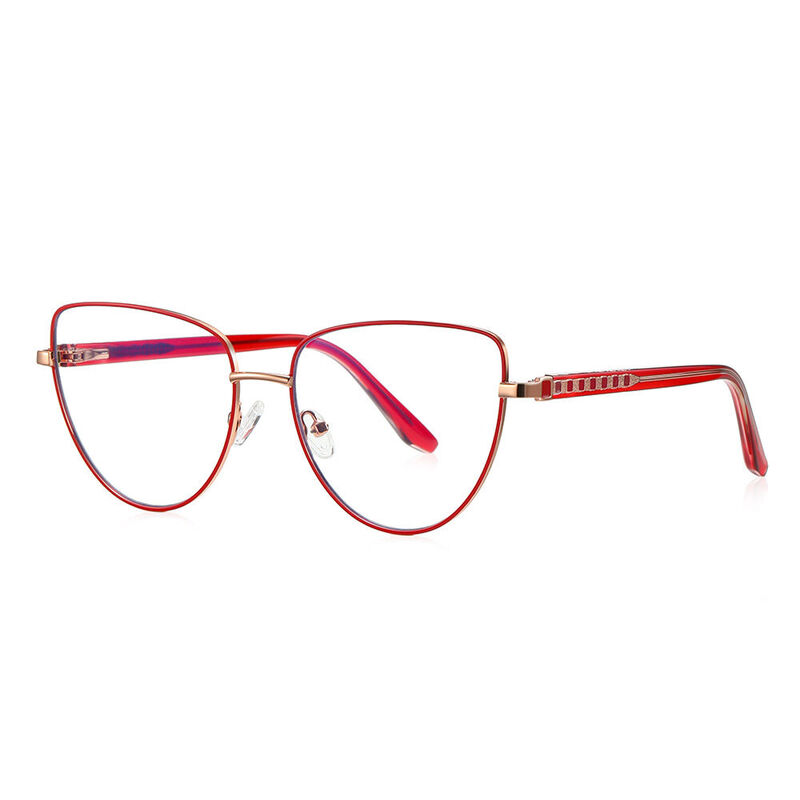 Silas Cat Eye Red Glasses
