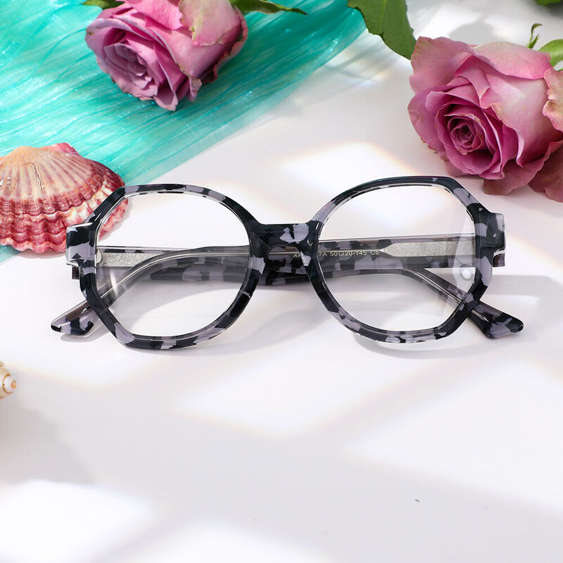 Doher Geometric Grey Glasses