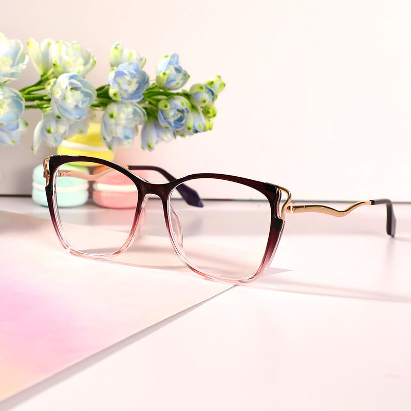 Henry Cat Eye Purple Glasses
