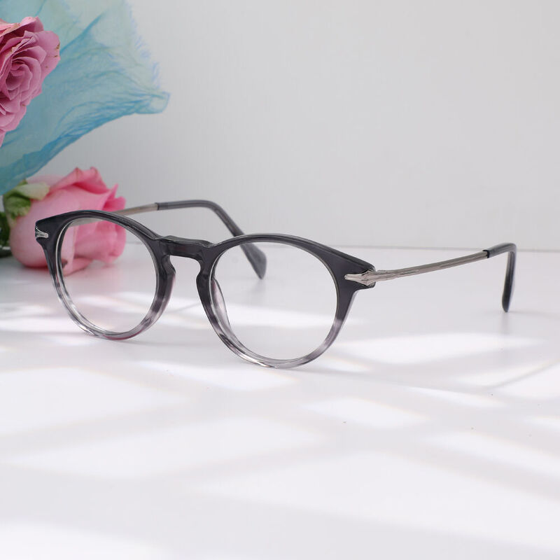 Saxton Round Grey Glasses