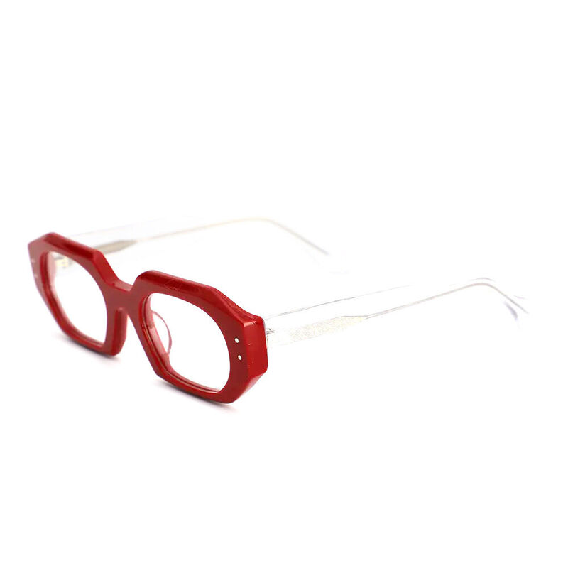 Lincoln Rectangle Red Glasses