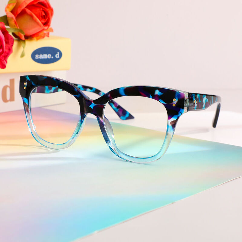 Lunettes de Vue Augustine Carré Bleu