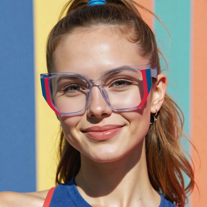 Gloria Cat Eye Blue Glasses