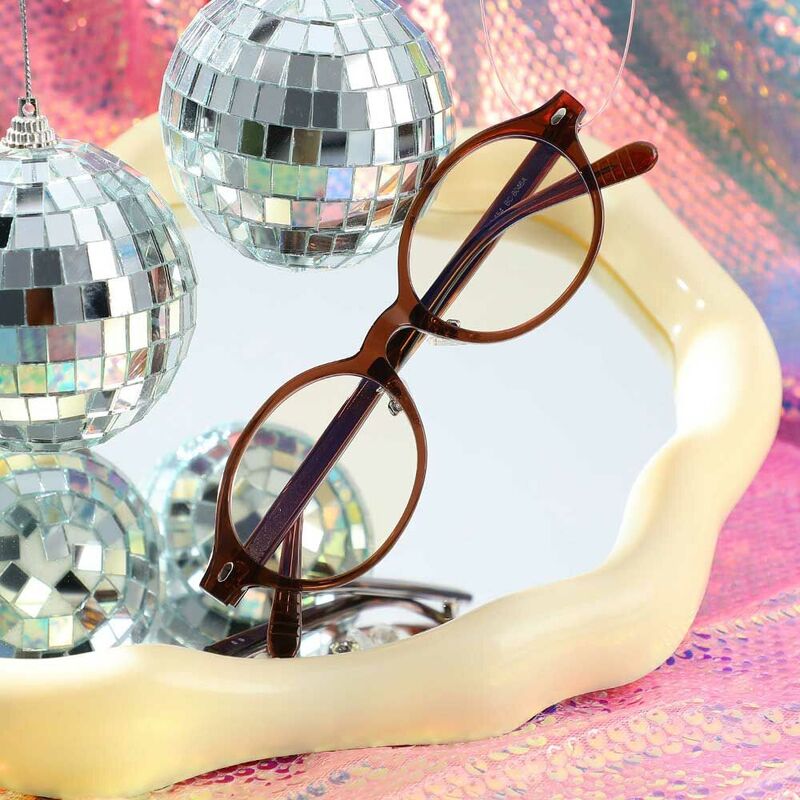 Faithe Oval Brown Glasses