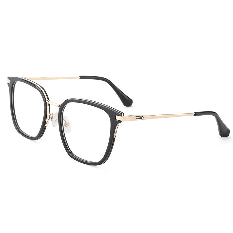 Florance Geometric Black Glasses