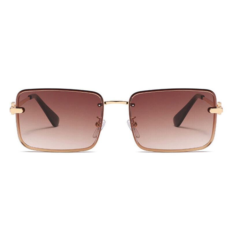 Mackie Rectangle Brown Sunglasses