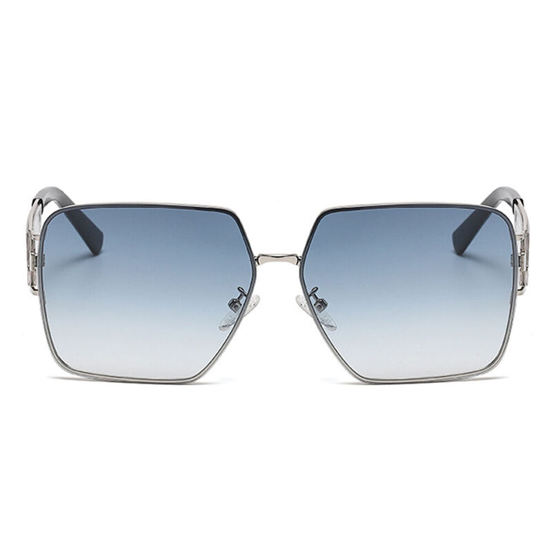Hilda Geometric Blue Sunglasses