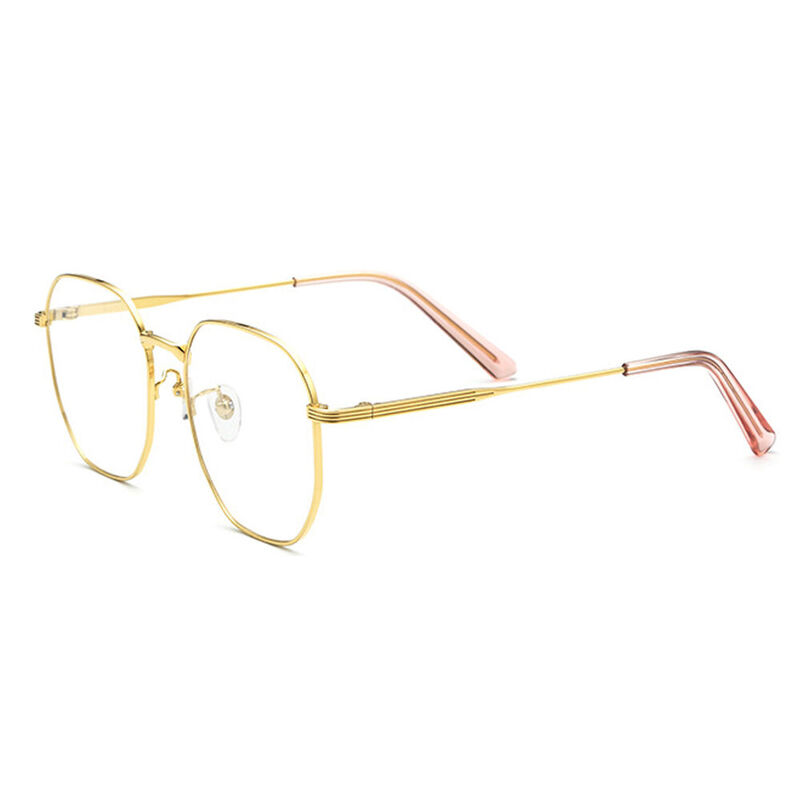 Leslee Geometric Gold Glasses