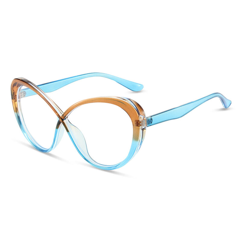 Reece Cat Eye Blue Glasses