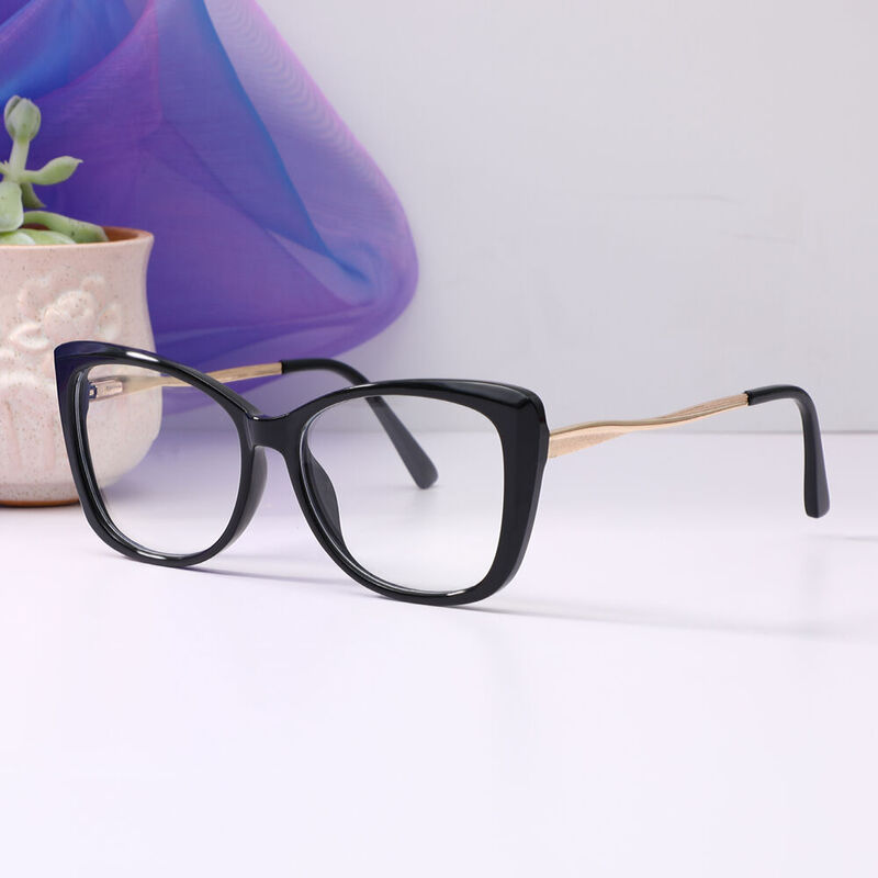 Josepa Cat Eye Black Glasses