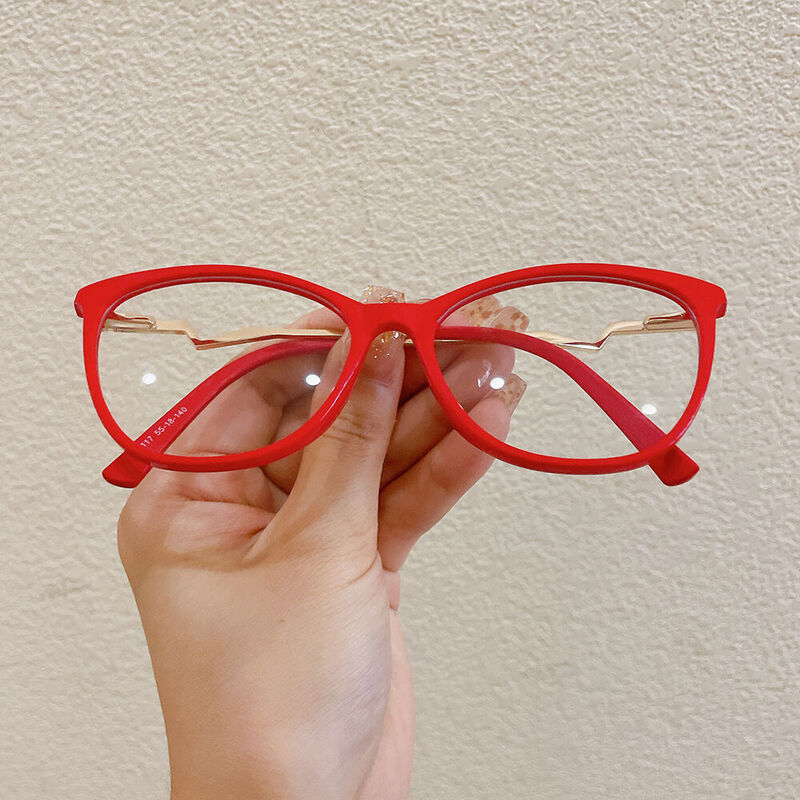 Lydis Cat Eye Red Glasses