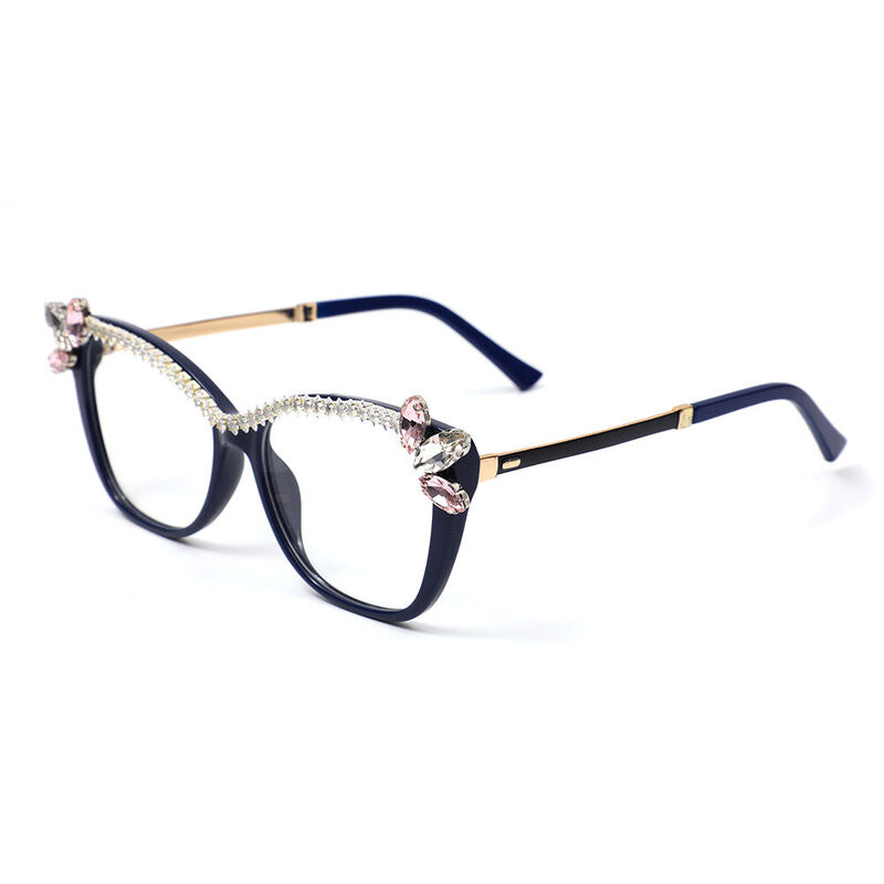 Augustus Cat Eye Blaue Brille