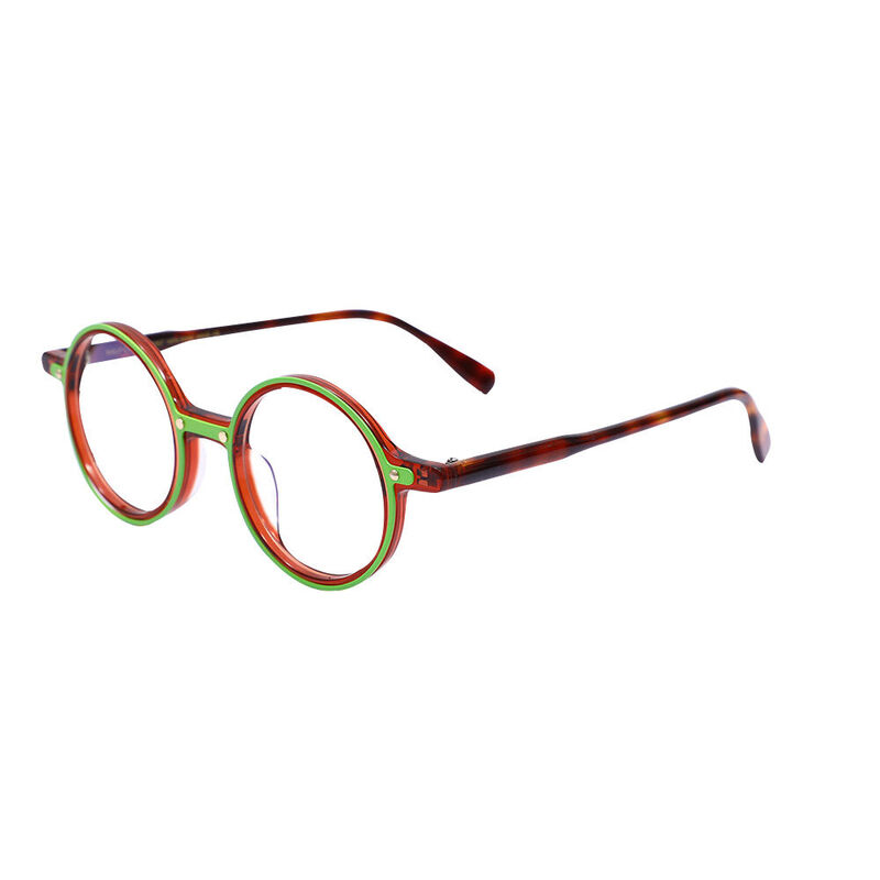 Mira Runde Grün Brille