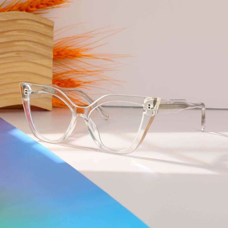 Faulkn Cat Eye Clear Glasses