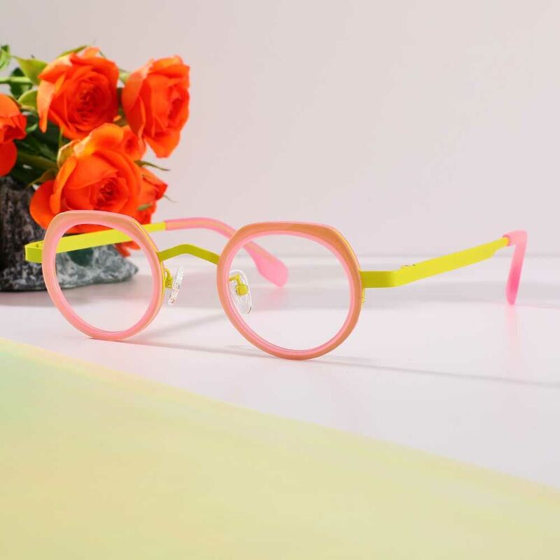 Congreve Round Pink Glasses