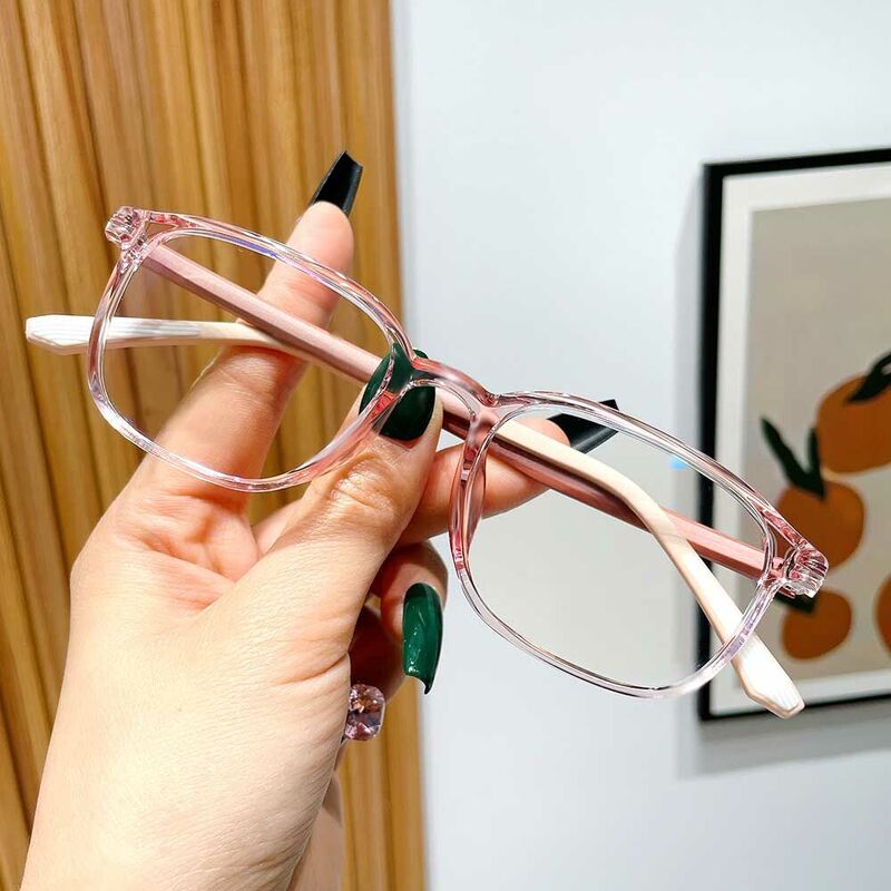 Joseph Rectangle Pink Glasses