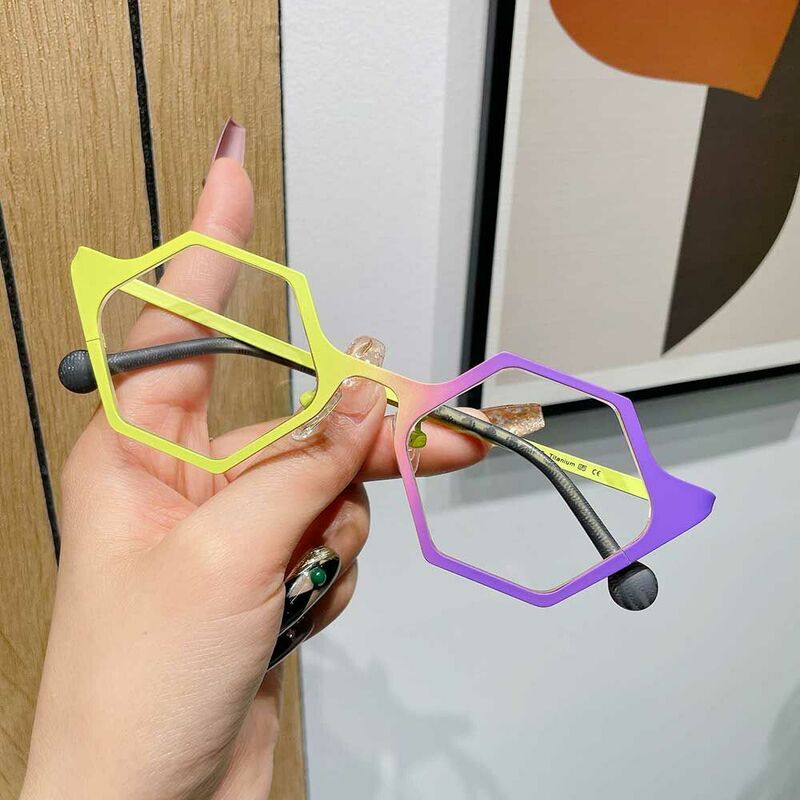 MacArthu Geometrische Lila Brille