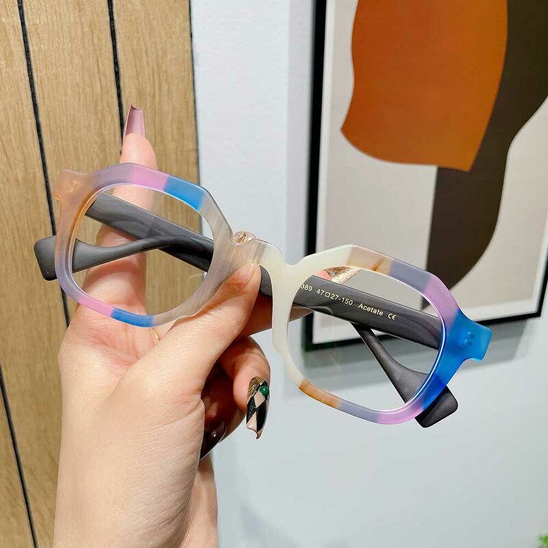 Zebulon Quadratische Braune Brille