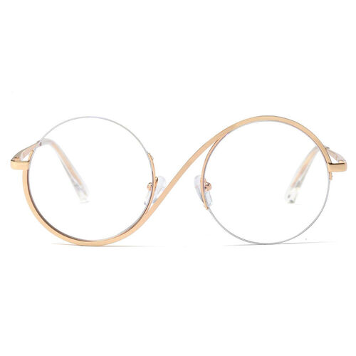 Hilary Round Gold Glasses