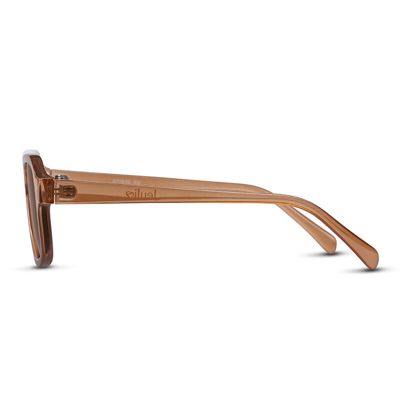 On the Flight Rectangle Brown Sunglasses