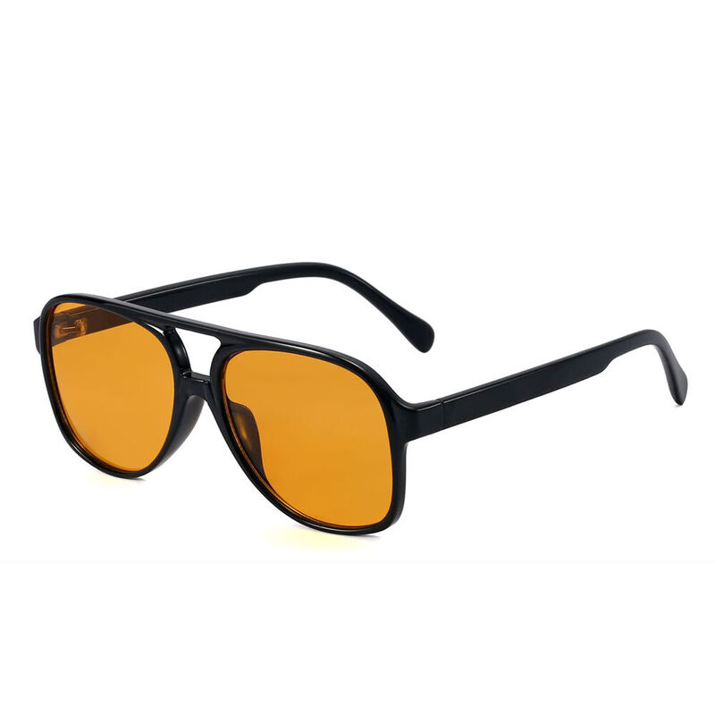Ashton Aviator Square Yellow Sunglasses
