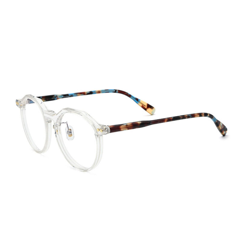 Moussa Round Clear Glasses