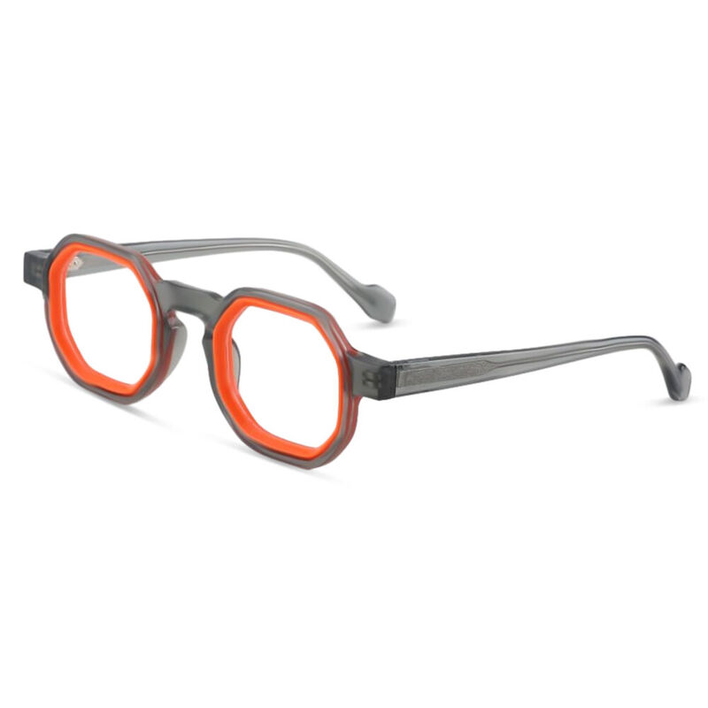 Dewar Geometric Orange Glasses