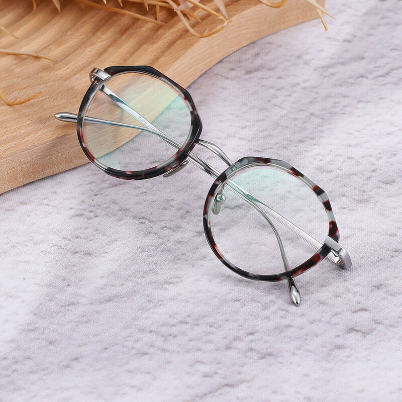 Arno Round Blue Glasses