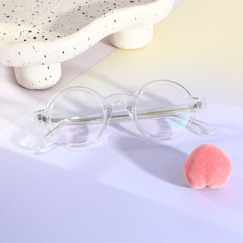 Amadeo Round Clear Glasses
