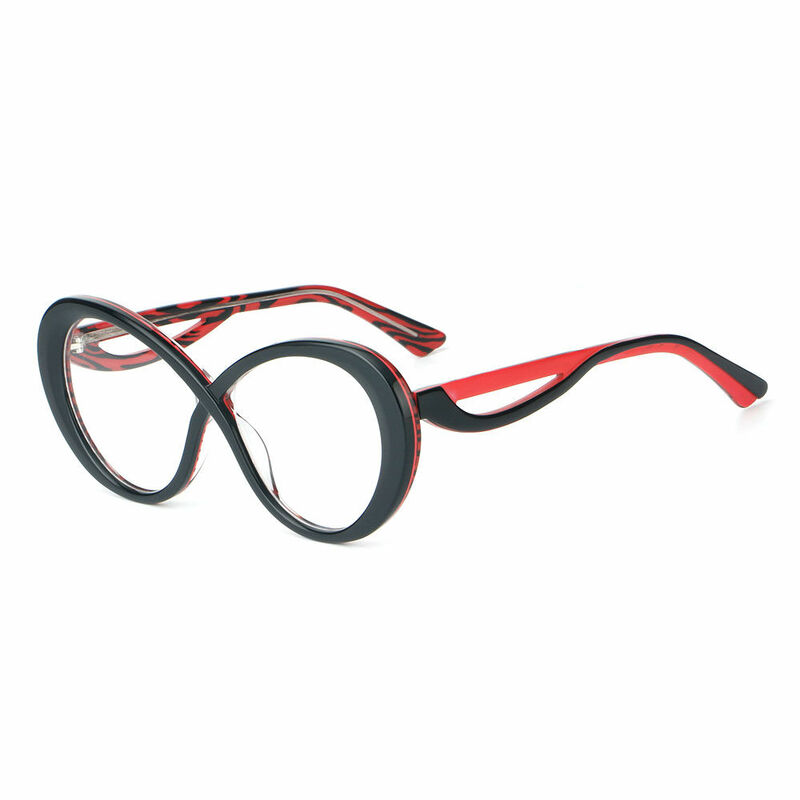 Ellit Oval Red Glasses