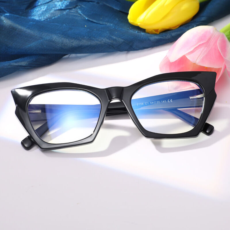 Thereses Cat Eye Black Glasses